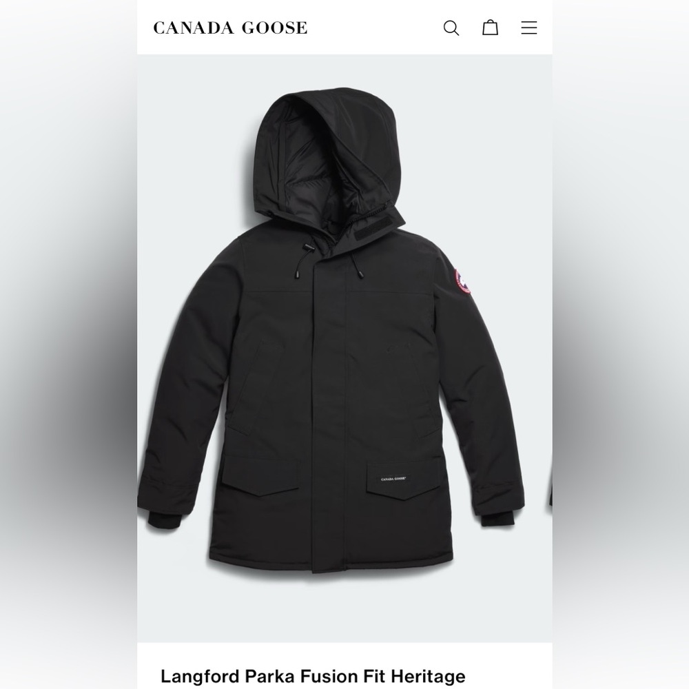 💯Canada Goose 100% authentic Men's down BLACK Puffer Jacket Langford Parka - Picture 16 of 16
